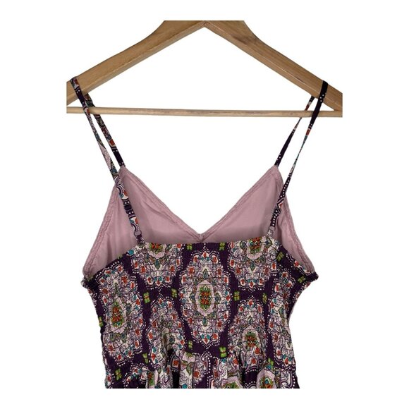 Crochet Cotton and Medallion Print Dress with Pockets Size L - Picture 5 of 9